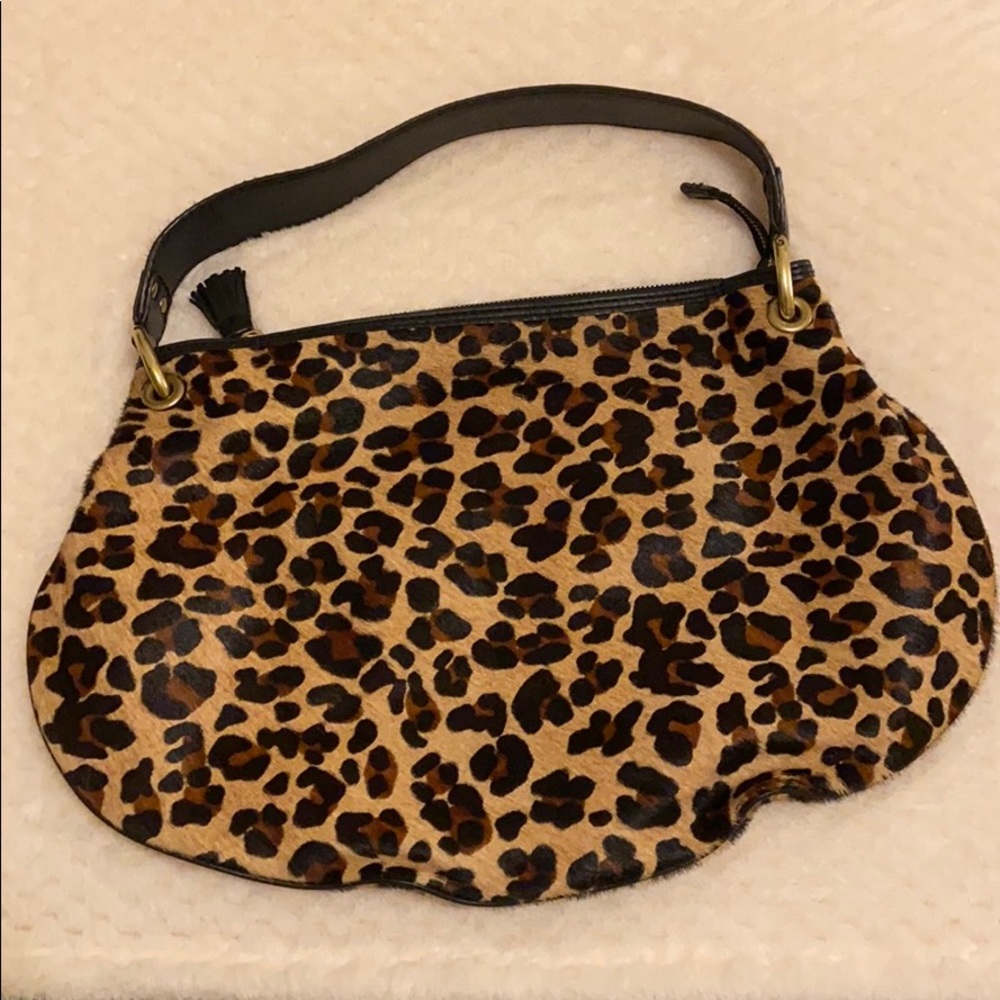 ANTONIO MELANI Leopard Print Hobo Bag